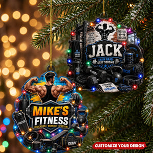 Personalized Fitness Acrylic Ornament, Gift for Gym Lovers