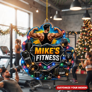 Personalized Fitness Acrylic Ornament, Gift for Gym Lovers