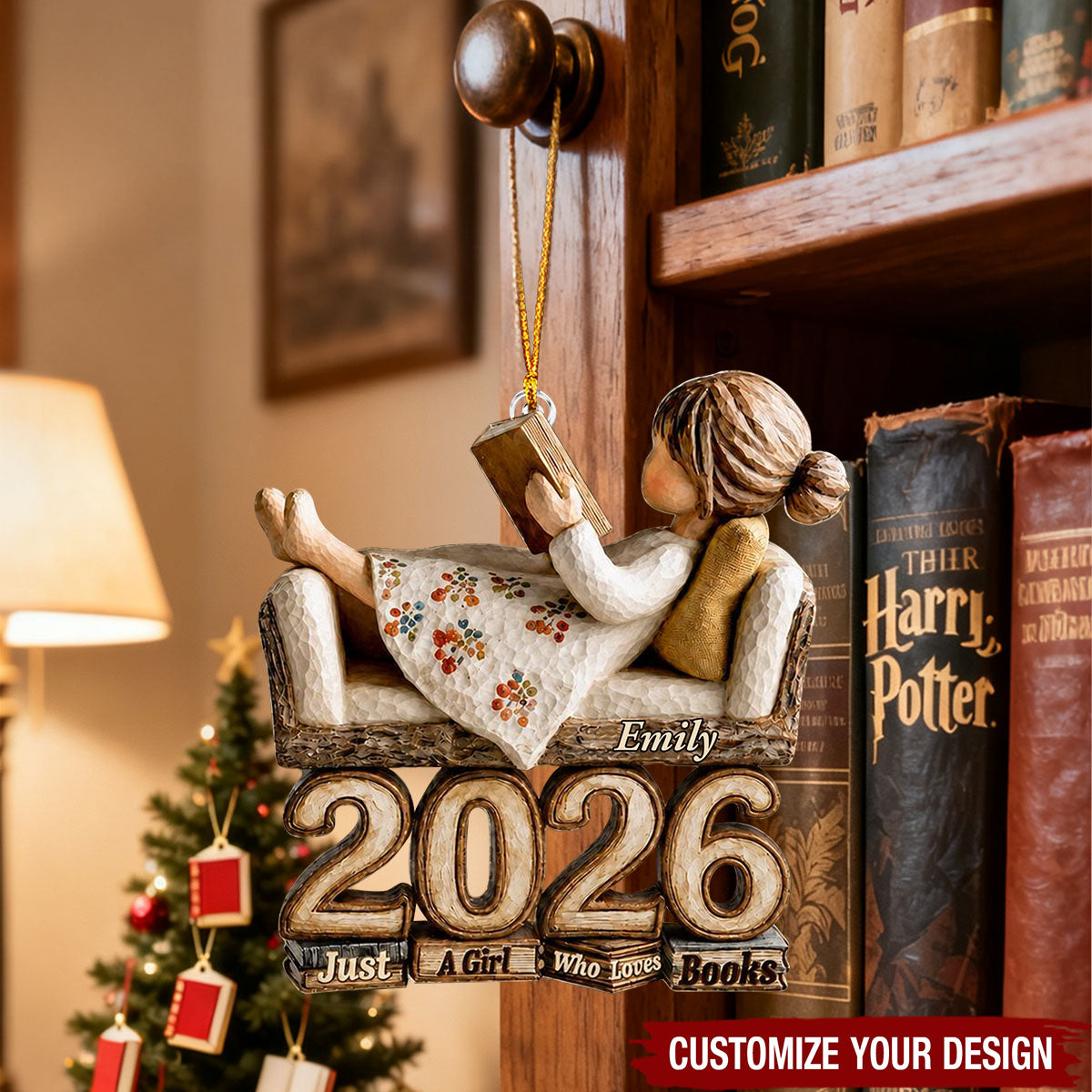 Just A Girl Who Loves Books - Personalized Acrylic Christmas Ornament