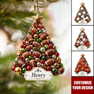 Personalized Multi‑Sport Acrylic Ornament, Gift for Athletes & Sports Fans