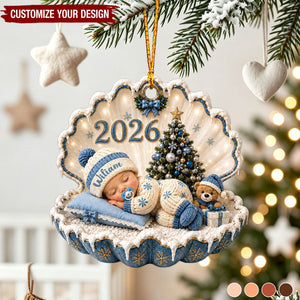 Personalized Baby First Christmas 2026 Acrylic Ornament, Custom Name Newborn Keepsake
