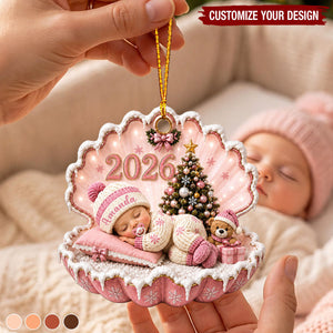 Personalized Baby First Christmas 2026 Acrylic Ornament, Custom Name Newborn Keepsake