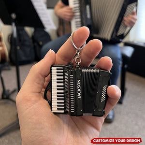 Custom Acrylic Accordion Keychain, Musician Gift for Accordion Players