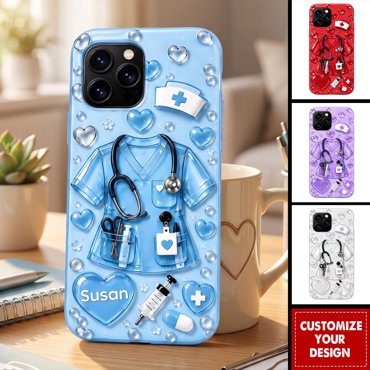 Personalized Nurse Phone Case, RN LPN Nurse Graduation Gift