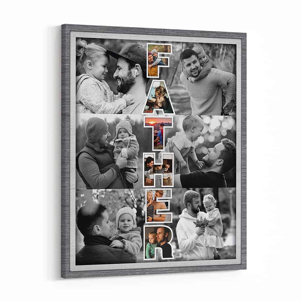 Father Art Custom Photo Collage Poster