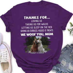 Dog Thanks For Photo Personalized Custom Unisex T-shirt