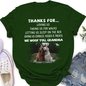 Dog Thanks For Photo Personalized Custom Unisex T-shirt