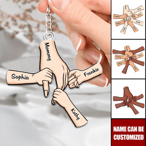 Where Love Grows - Personalized Acrylic Keychain, Gift For Mom, Grandma