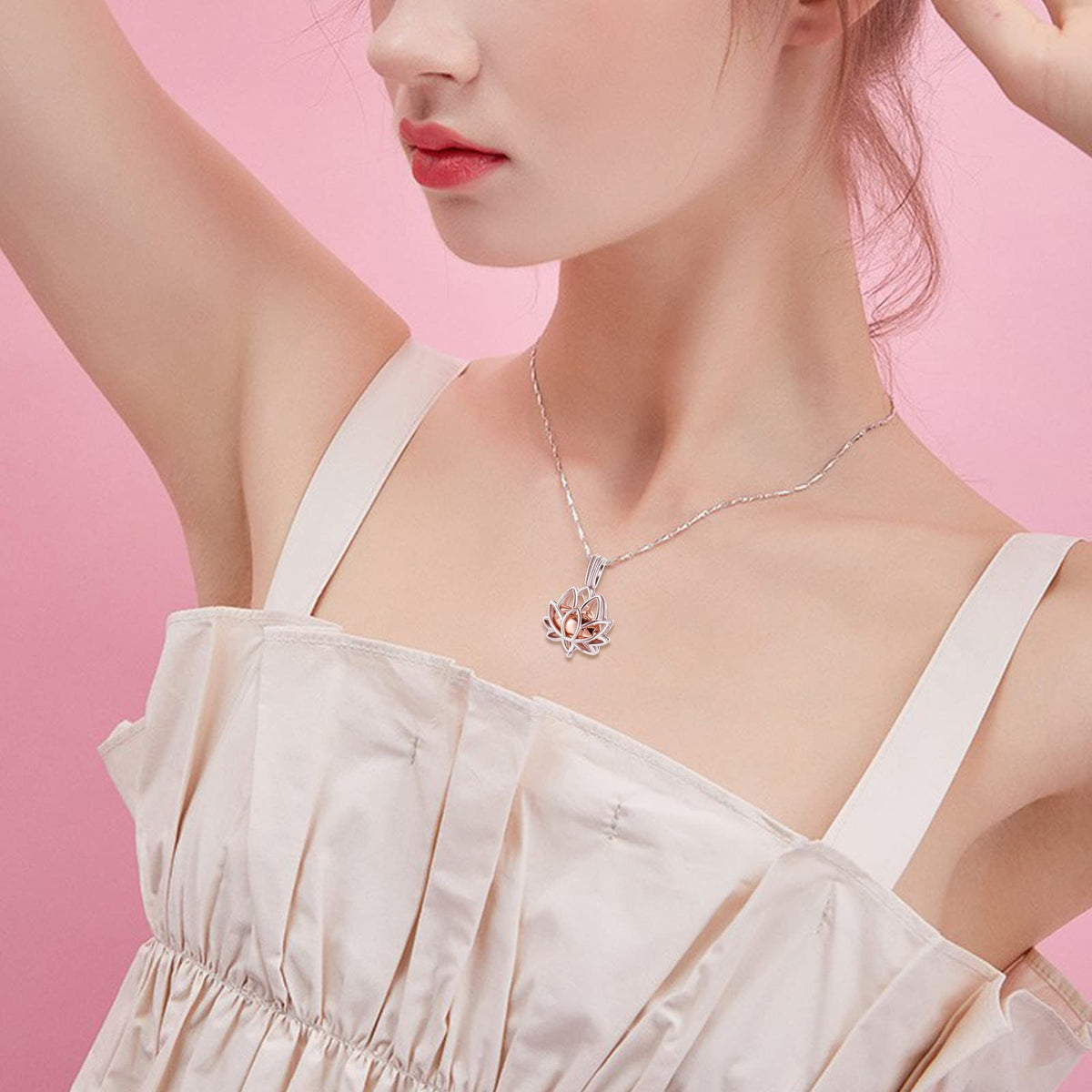 Personalized Lotus Flower Ashes Pendant Necklace - To My Husband In Heaven