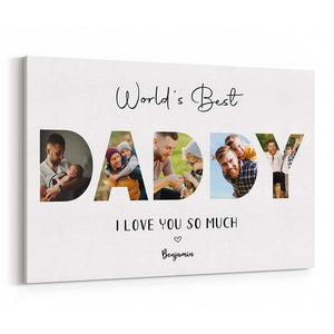 World’s Best Daddy Custom Photo Collage Poster