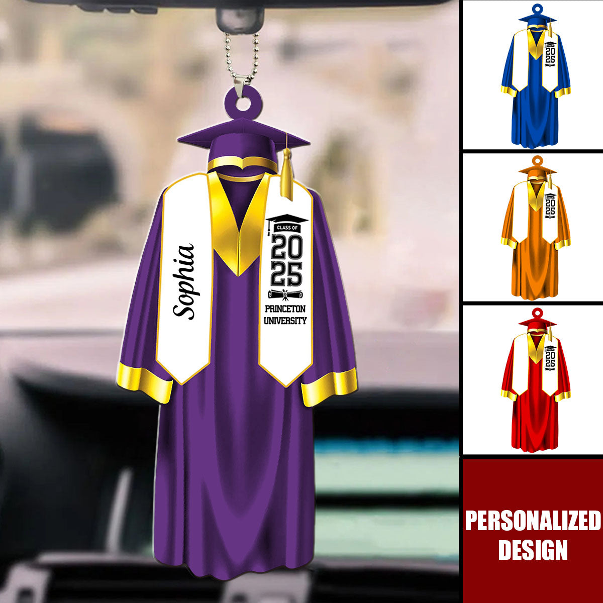 Personalized Graduation Ornament, Custom Name Class Of 2025 Ornament, Graduation Gift