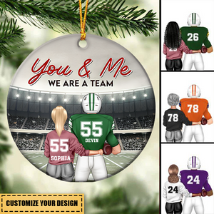 You & Me We Are A Team - Personalized Ceramic Ornament
