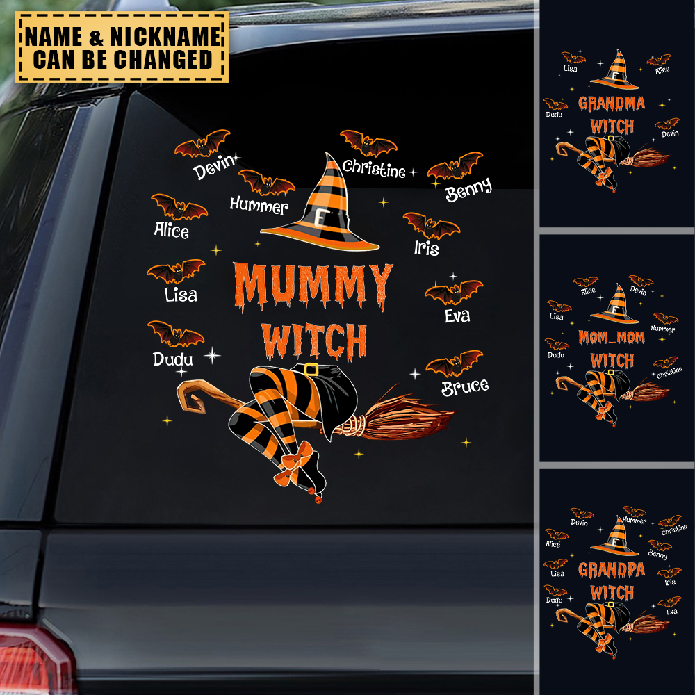 Personalized Halloween Grandma Witch Decal