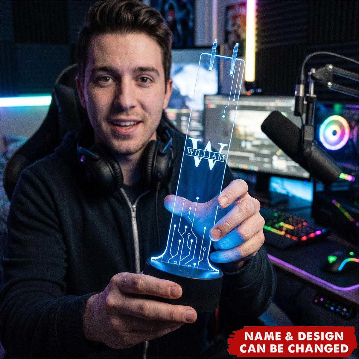 Gamer Boyfriend Gift Custom Name Gift For Men, Gift For Him - Personalized Headphone Stand