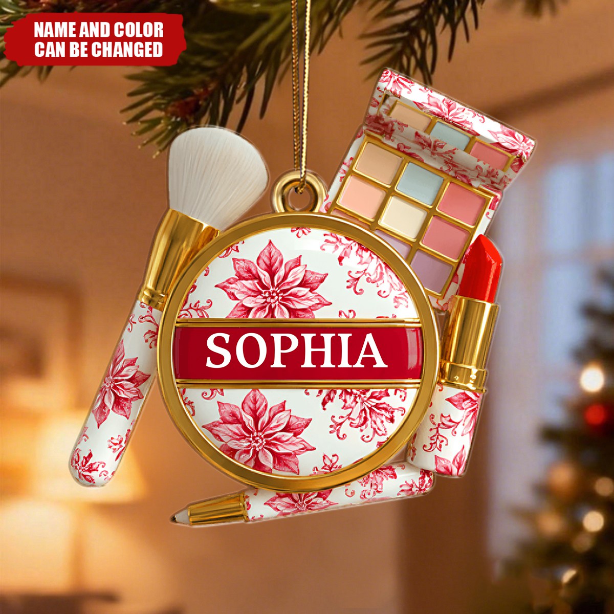 Makeup Kit Christmas Ornament - Personalized Gifts For Makeup Lovers