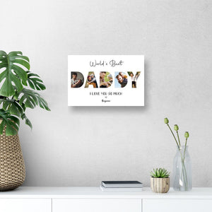 World’s Best Daddy Custom Photo Collage Poster
