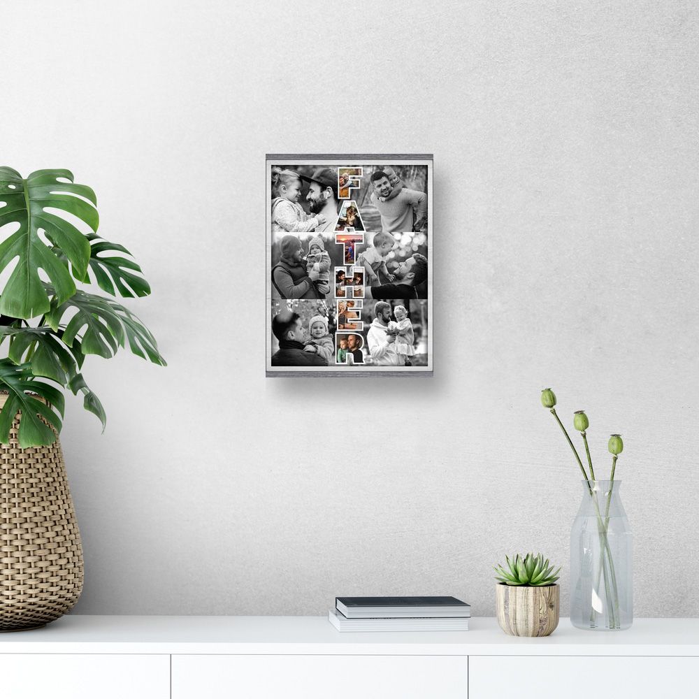 Father Art Custom Photo Collage Poster