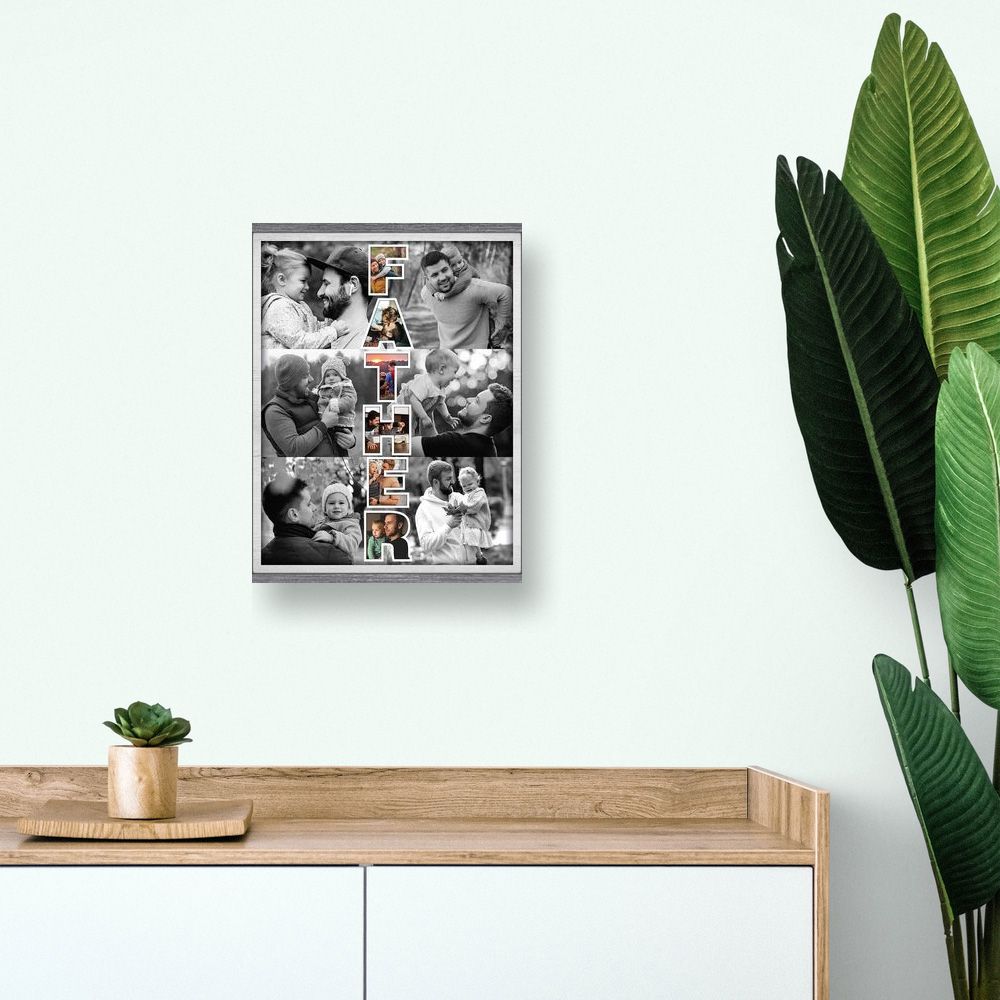 Father Art Custom Photo Collage Poster