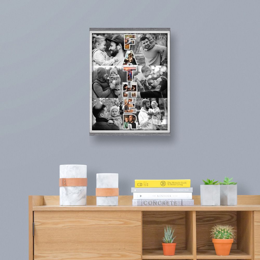 Father Art Custom Photo Collage Poster