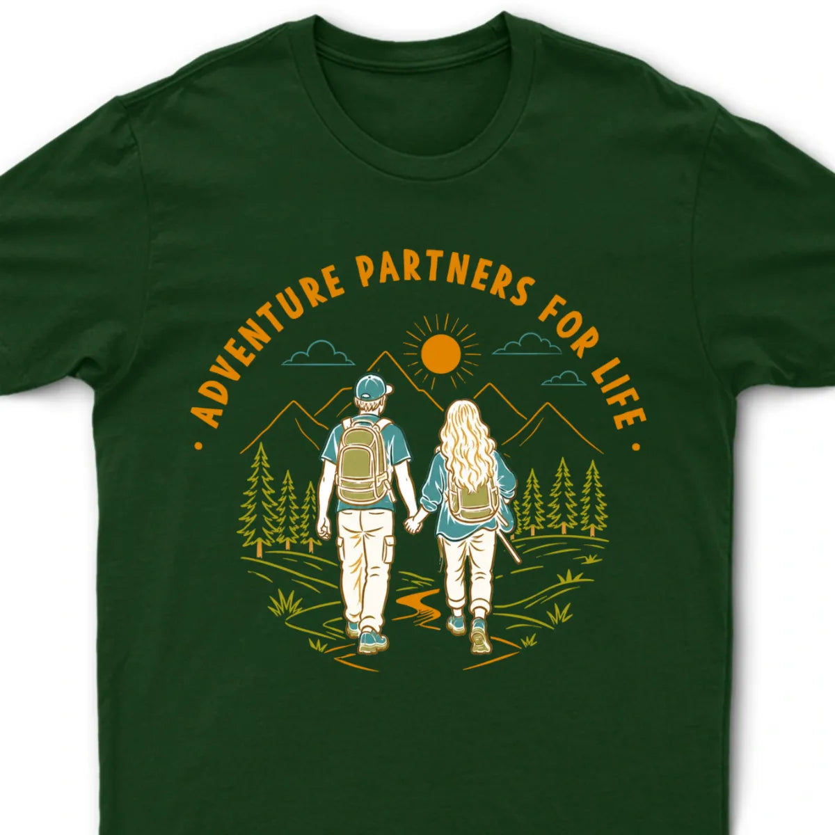 Vintage Adventure Partners For Life - Personalized T Shirt
