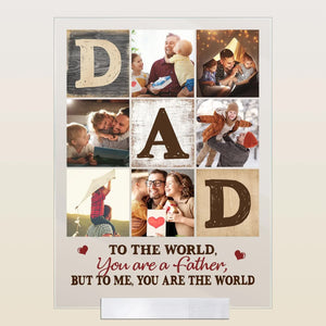 Best Dad Ever - New Dad Gift - Rustic Plaque - Daddy Family Picture Plaque - New Family Photo Plaque - New Dad - Dad Gift