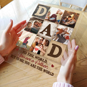 Best Dad Ever - New Dad Gift - Rustic Plaque - Daddy Family Picture Plaque - New Family Photo Plaque - New Dad - Dad Gift