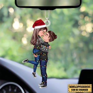 Couple Portrait, Firefighter, Nurse, Police Officer, Military, Chef, EMS, Flight, Teacher, Gifts by Occupation Personalized Acrylic Car Ornament