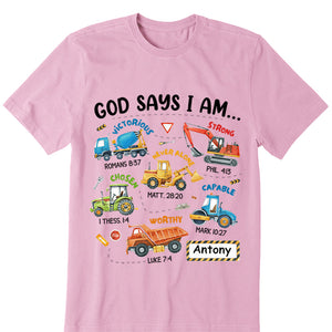 Gifts For Kid Construction Machines I Am Kid T Shirt