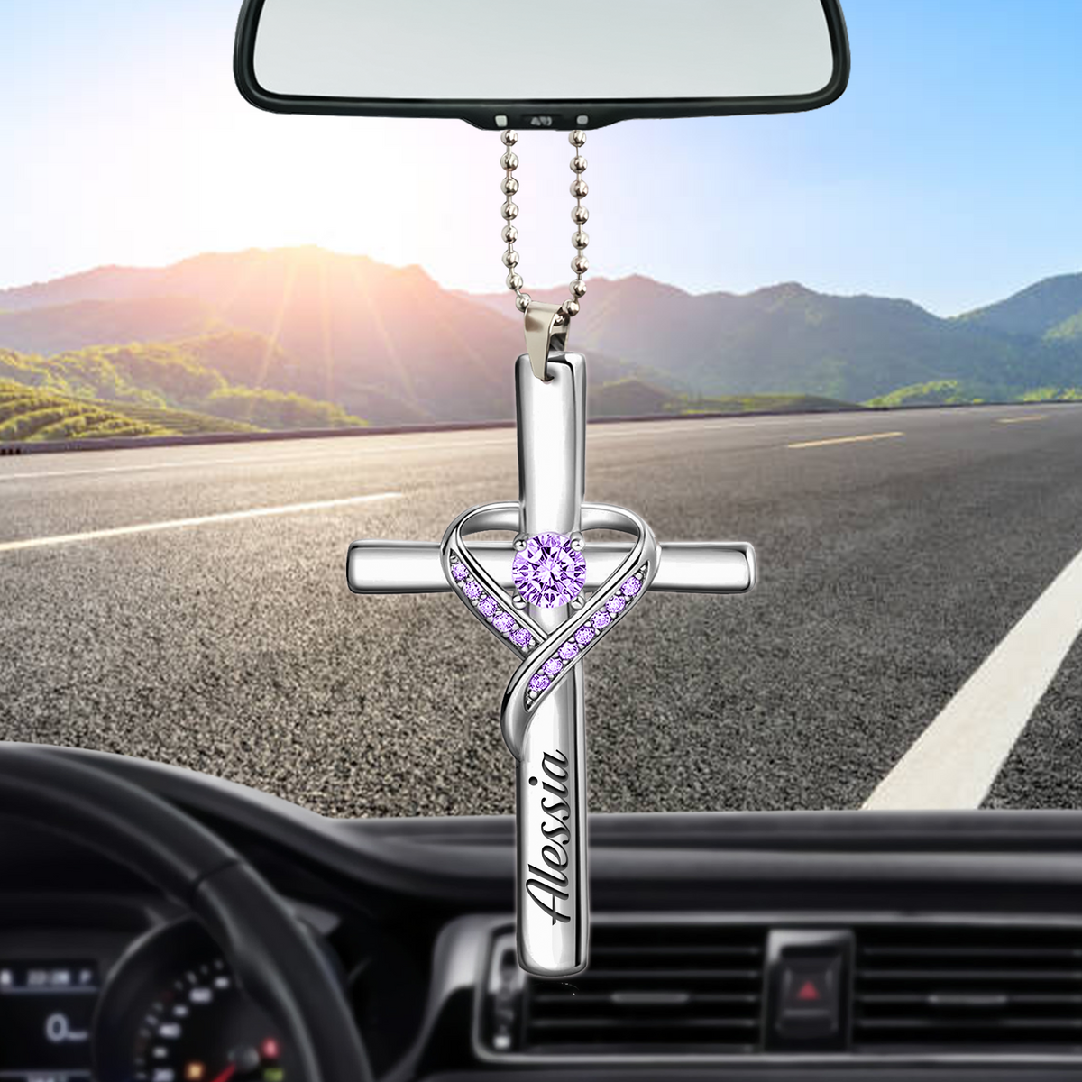 Personalized Jewelry Cross Car Hanging Ornament