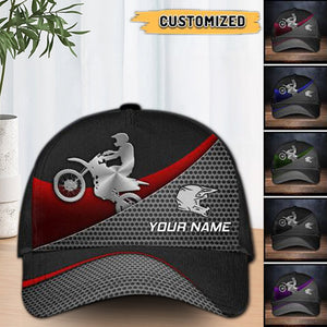 Personalized Dirtbike Metal Multicolor Classic Cap