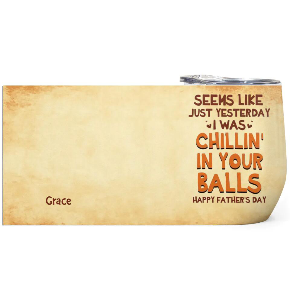 Personalized Wine Tumbler - Gift For Family - Happy Father's Day ARND036