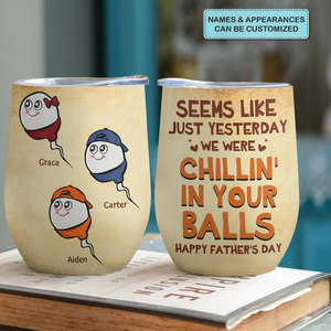 Personalized Wine Tumbler - Gift For Family - Happy Father's Day ARND036