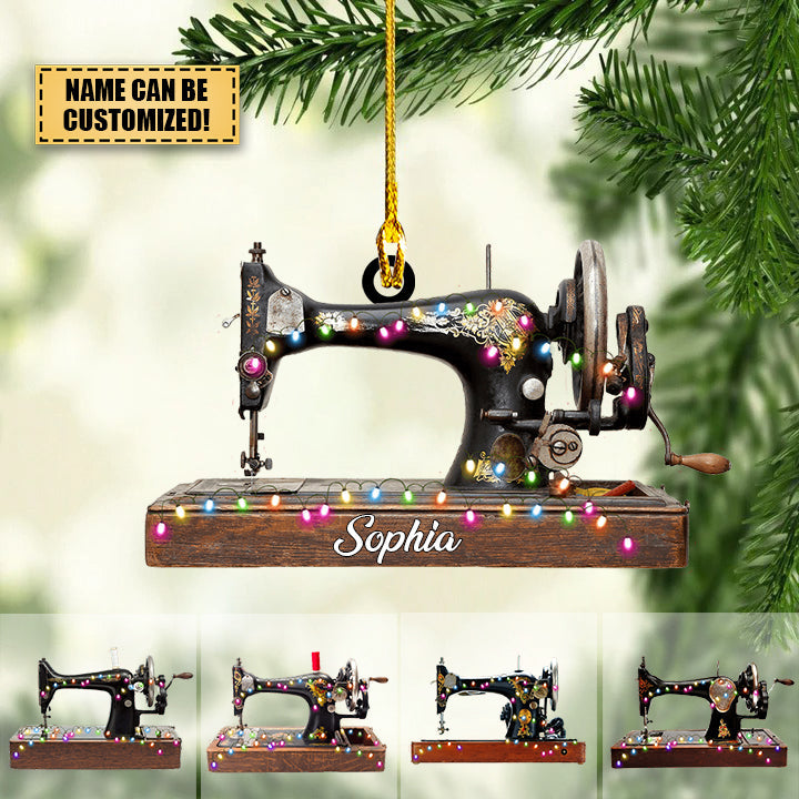 Sewing Machine Personalized Acrylic Custom Shape Ornament,Christmas Gift