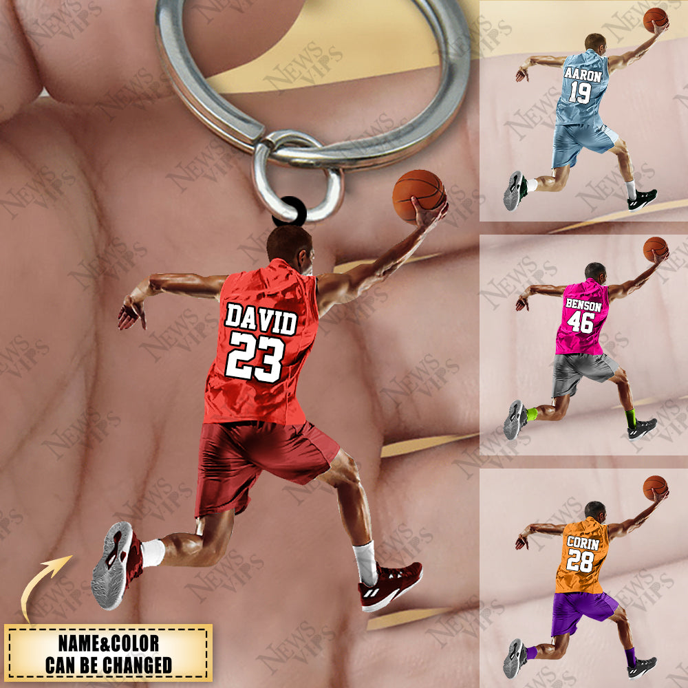 Personalized New Basketball Player Acrylic Keychain For Basketball Lovers