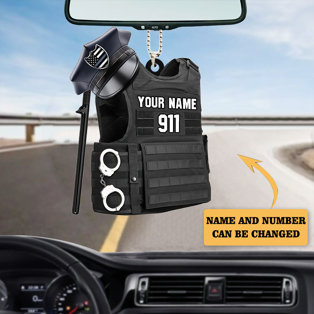 PERSONALIZED POLICE VEST FULL SET ORNAMENT