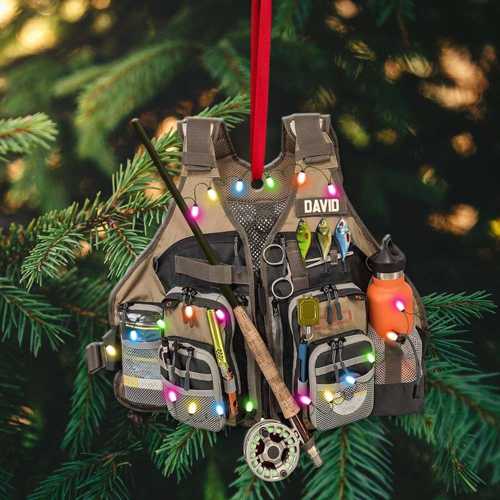 Fishing Vest - Christmas Ornament
