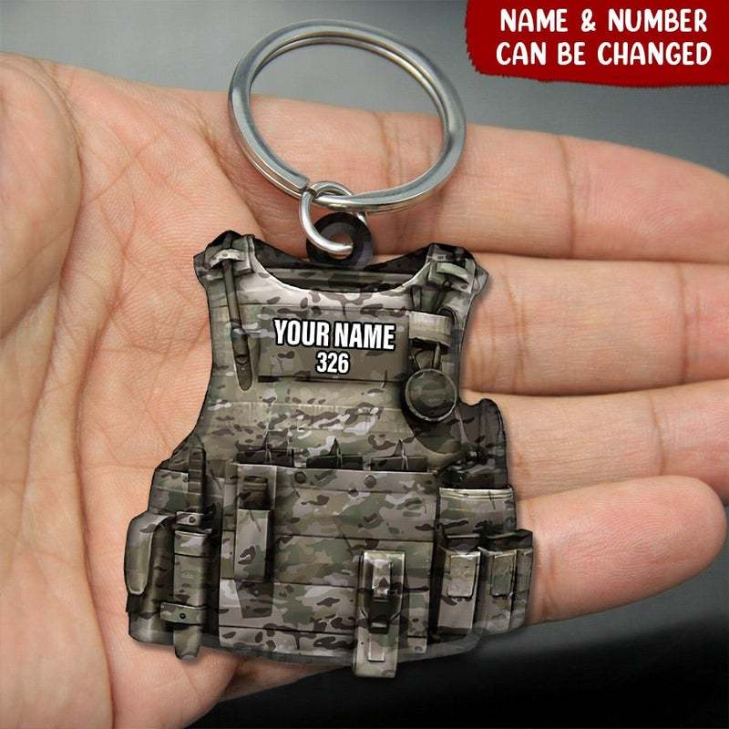 Personalized Soldier Acrylic Keychain