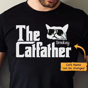 The Catfather Personalized Custom Cat Dad T-shirt