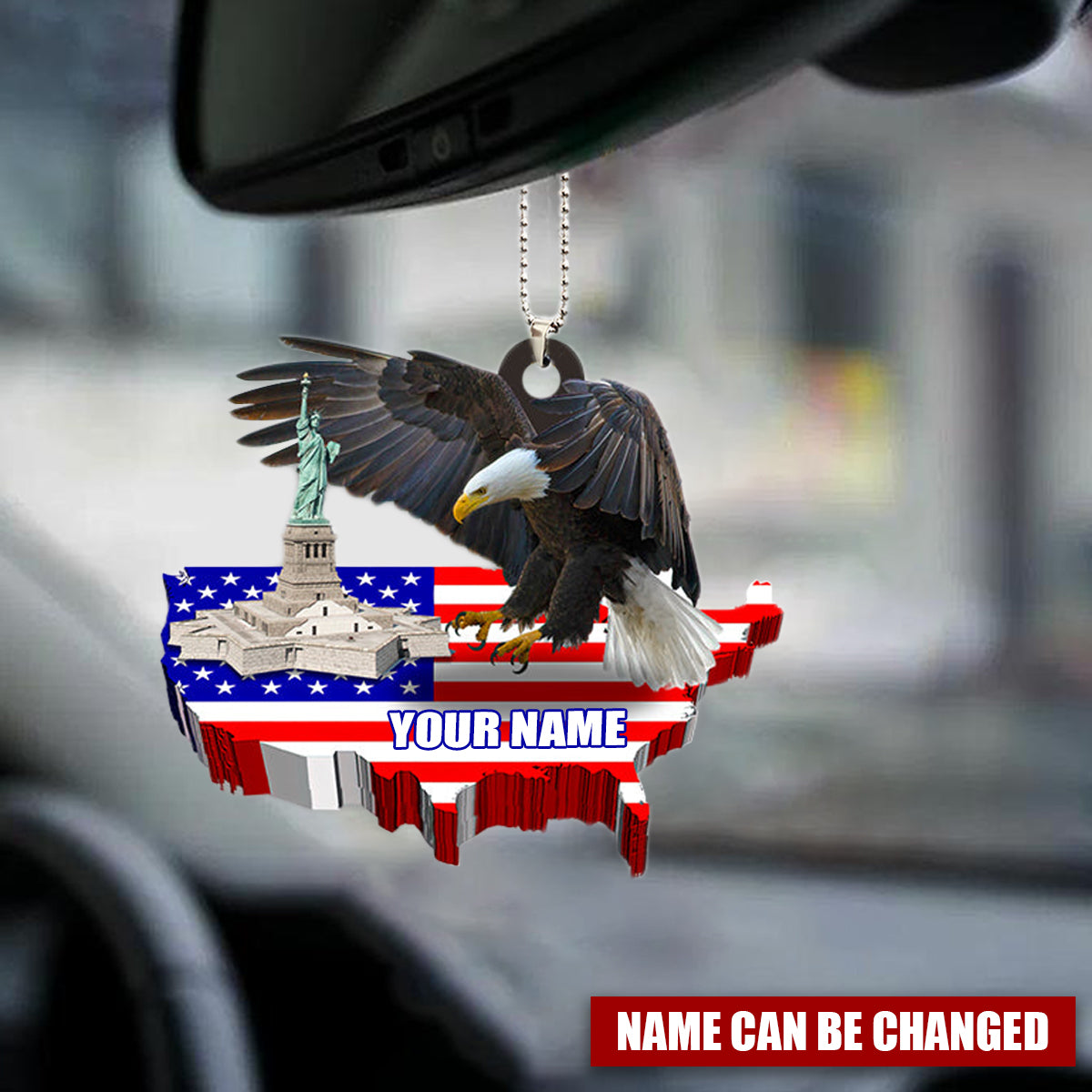 Eagle, American Pride, Custom Shaped Ornament
