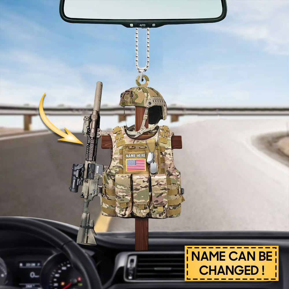 Personalized Armed Forces Combat Vest Ornament