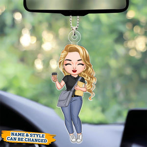 Postal Worker Chibi Ornament - Personalized Custom Car Ornament - Christmas Gift For Postal Worker