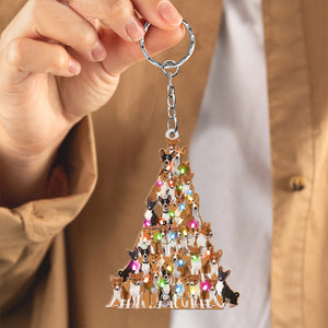 Basenji dog lovely tree gift for basenji lover gift for dog lover keychain