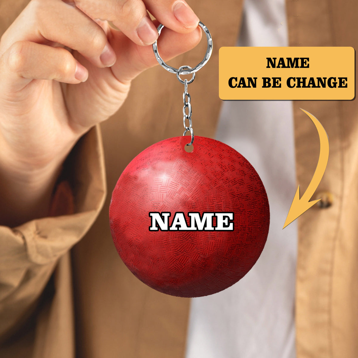 BALL KEYCHAIN, CUSTOM SHAPED FLAT KEYCHAIN, GIFT FOR BALL LOVERS