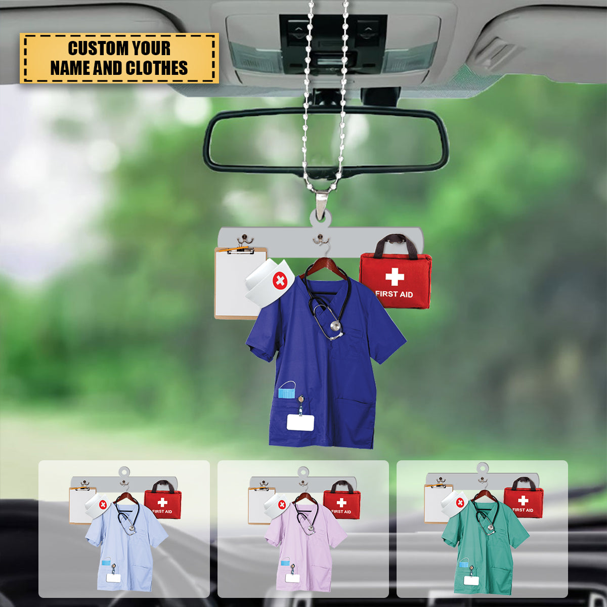 Personalized Nurse Uniform Custom Shaped Acrylic Ornament