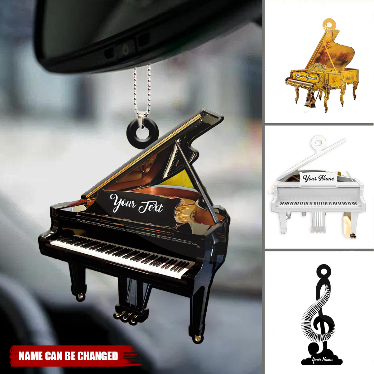 Personalized Piano Ornament Cute Gifts for Piano Lovers