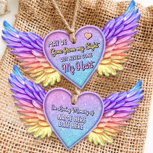 Gone Form My Sight, Never Gone My Heart - Personalized Memorial Christmas Ornament