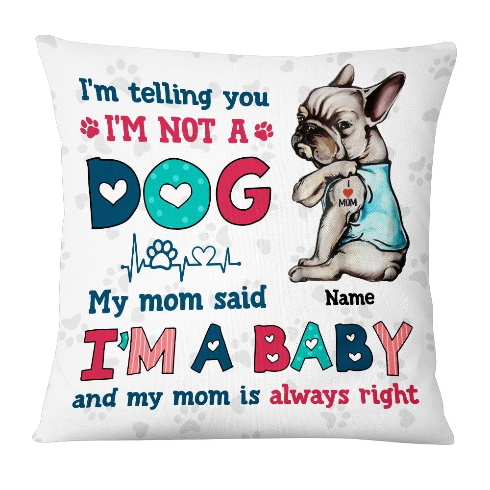 Personalized Dog Mom Baby Pillowcase