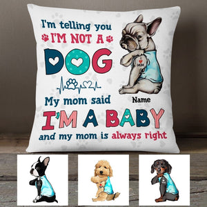 Personalized Dog Mom Baby Pillowcase