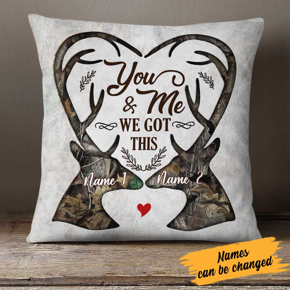 Personalized Deer Couple Pillow DB41 26O23