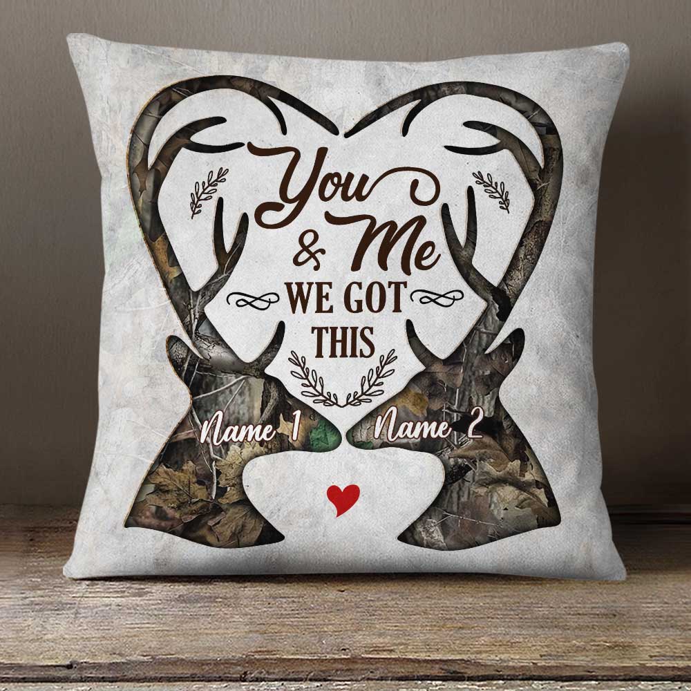 Personalized Deer Couple Pillow DB41 26O23